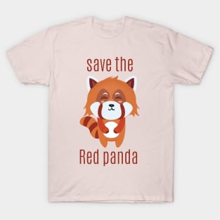 Save the red panda kawaii style T-Shirt